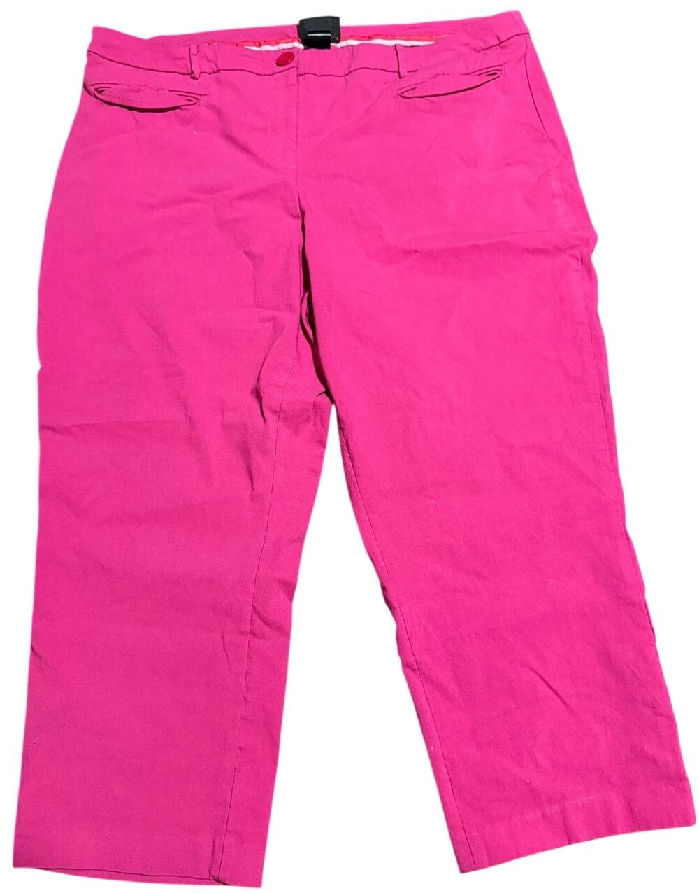 Lane Bryant Hot Pink Cropped Pants, Capri Ankle, Plus Size 16/18W